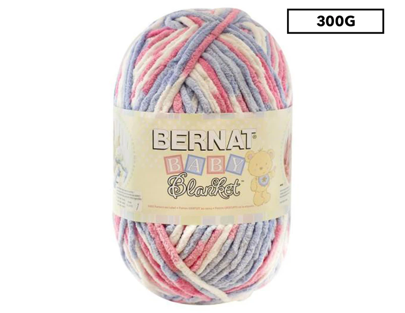 Bernat Baby Blanket Knitting Yarn 300g - Pink & Blue Ombre