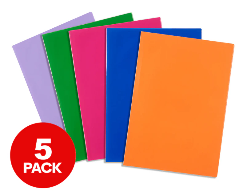 Contact A4 Slip-On Book Sleeve 5pk - Multi