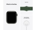 Apple Watch Series 7 (GPS + Cellular) 41mm Green Aluminium Case with Clover Sport Band 9