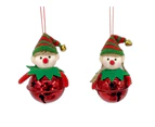 2pcs Christmas Tree Ornaments - Boy Girl Elves Bell