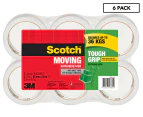 Scotch 50m Tough Grip Moving Tape 6pk - Clear
