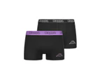 4 x Kappa Trunks Mens Black Boxers Underwear Trunk Boxer Shorts S M L Xl Xxl Cotton/Elastane - Black/Violet Dewberry