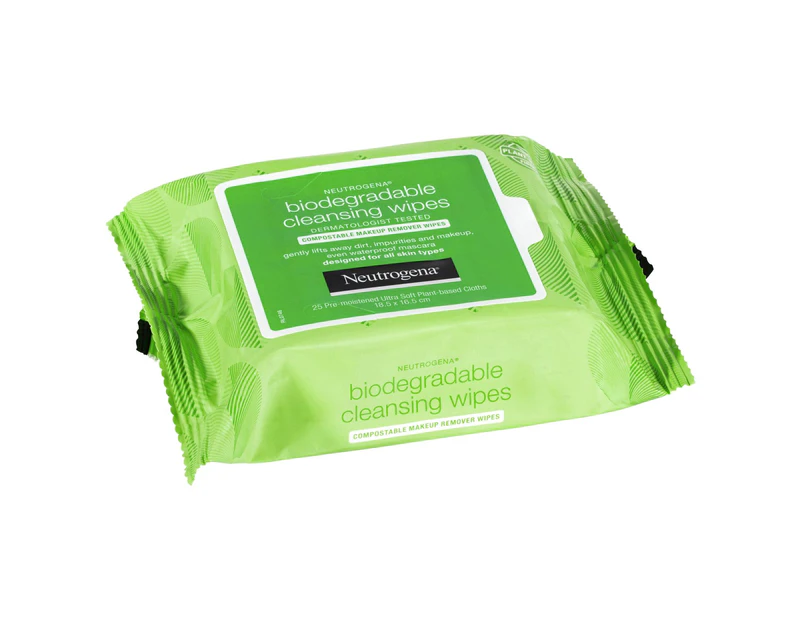 Neutrogena Biodegradable Cleansing Makeup Remover Wipes 25 Pack