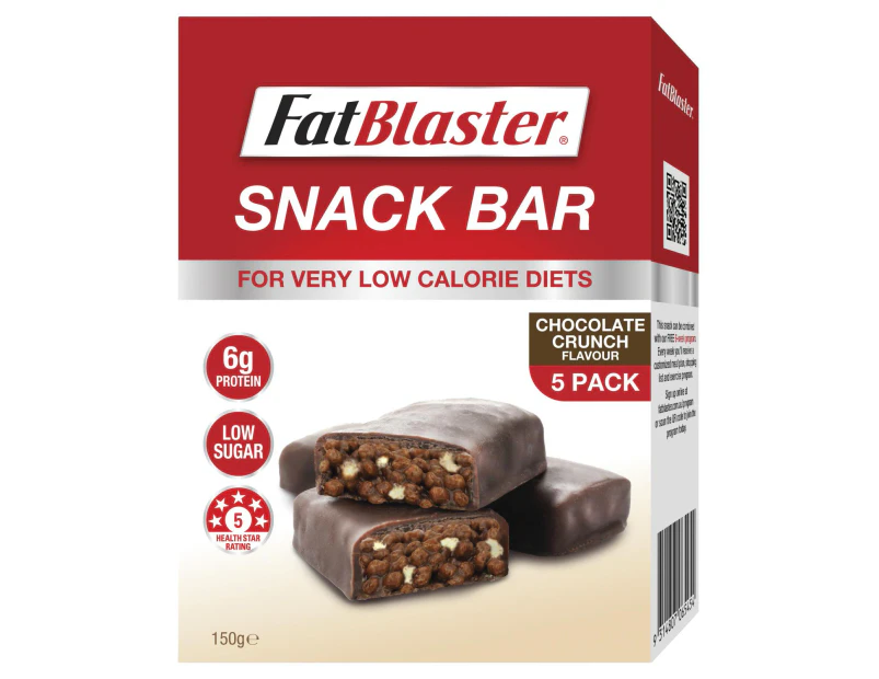 FatBlaster Snack Bar Chocolate Crunch 5x30g Pack