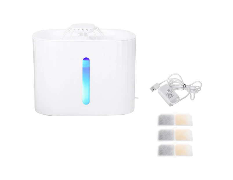 3L LED Pet Automatic Water Dispenser Water Fountain USB