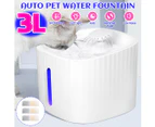 3L LED Pet Automatic Water Dispenser Water Fountain USB