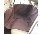 Coffee Detachable Pet Car Seat Cover Dog Backseat Protector Hammock Waterproof Non-slip SUV Pad Mat Liner Large Double Layers 145x130x50cm Brown