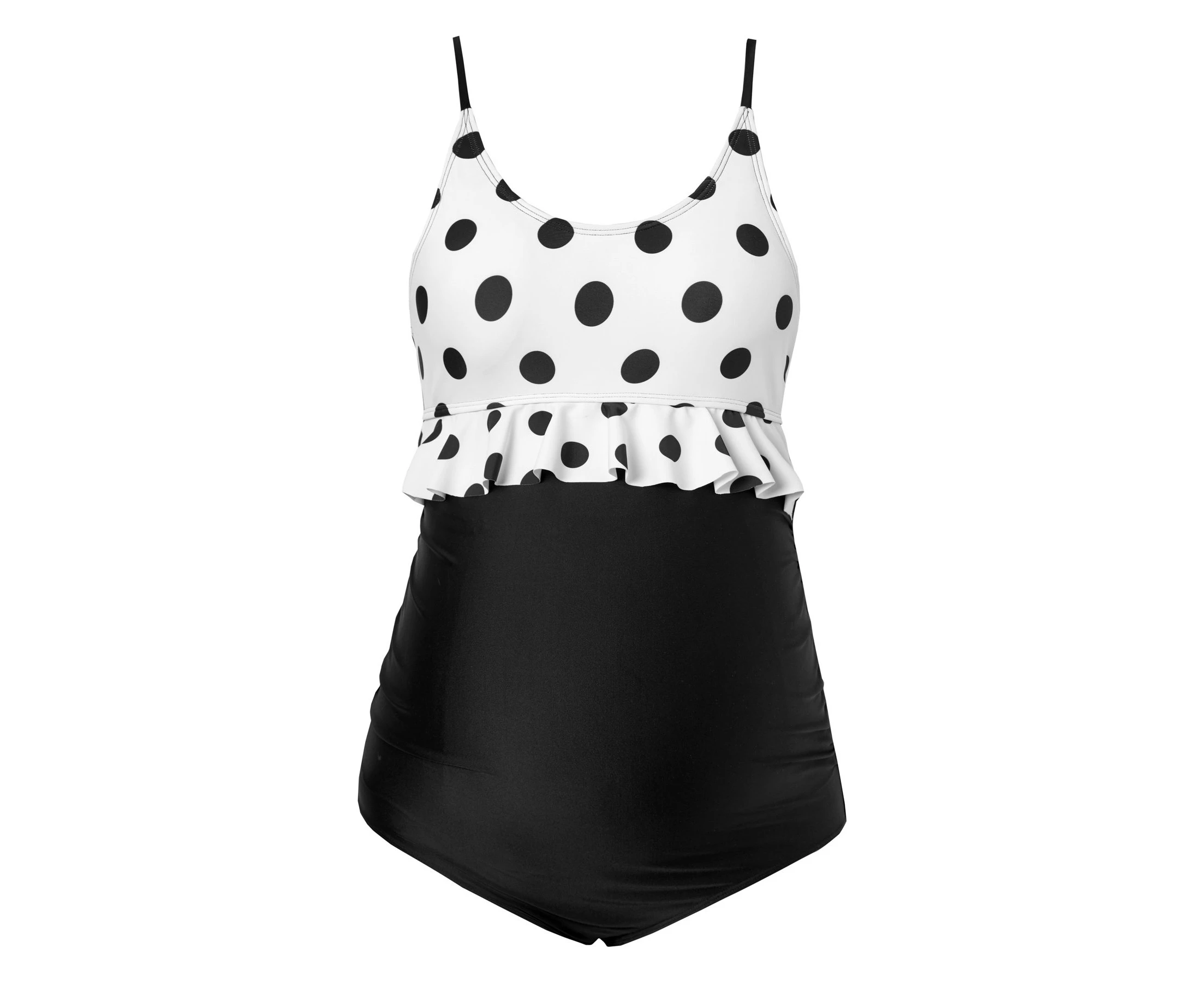 Lilly & Me One Piece Maternity Swimmers - Black and white