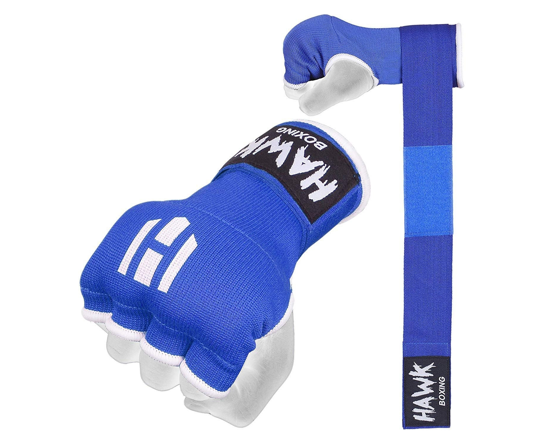 Blue & Red AQF Boxing Inner Gloves Hand Wraps Fist Padded Bandages MMA Gel Strap Mitts Kick Black 