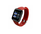 ID116 Plus - colour Screen Smart Bracelet Sports Tracker - Red (AU Stock)