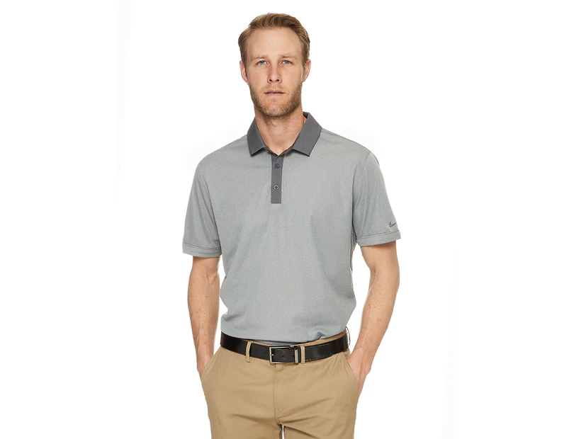 Nike Golf Men's Dri-FIT Heather Pique Polo Shirt - Grey Heather