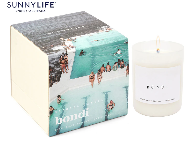 Sunnylife Bondi Scented Candle Cowie Beach Coconut & Green Tree 340g
