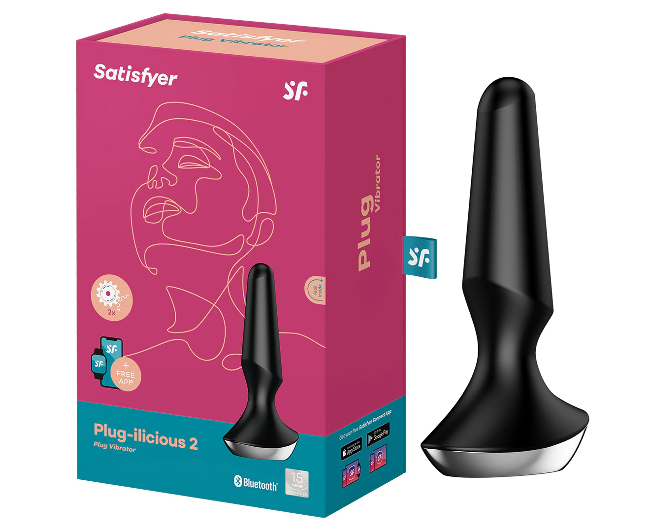 Satisfyer Plugilicious 2 Anal Vibrator - Black