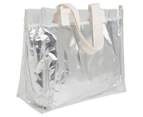 Sunnylife 15L Metallic Carry Me Cooler Tote Bag - Silver/White