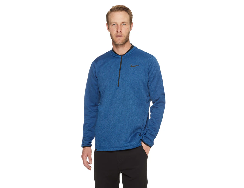 Nike Men's Therma-FIT Textured Fleece 1/2-Zip Pullover - Blue Jay