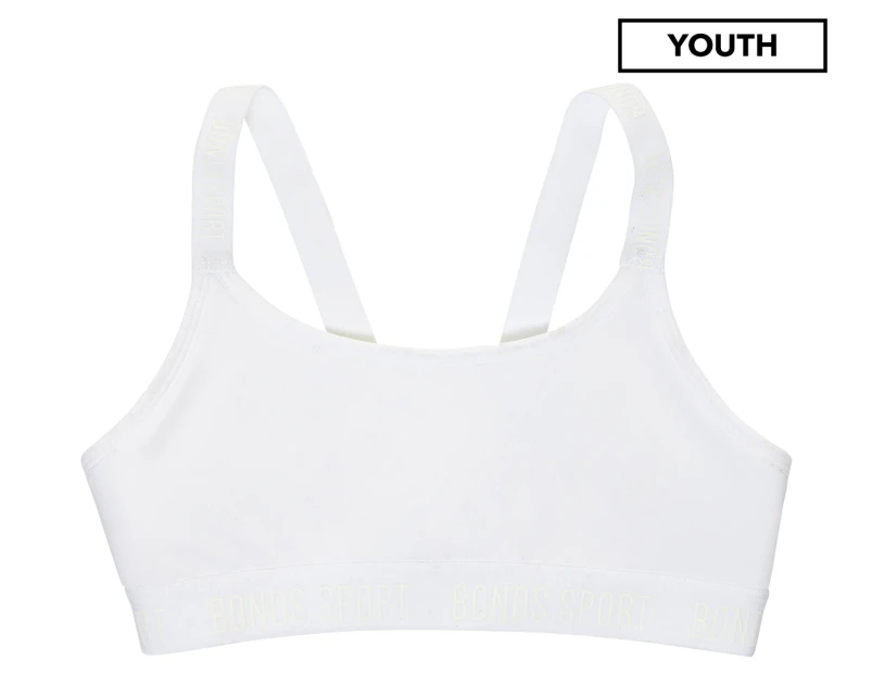 Bonds Youth Girls' Performance Pullover Crop - White