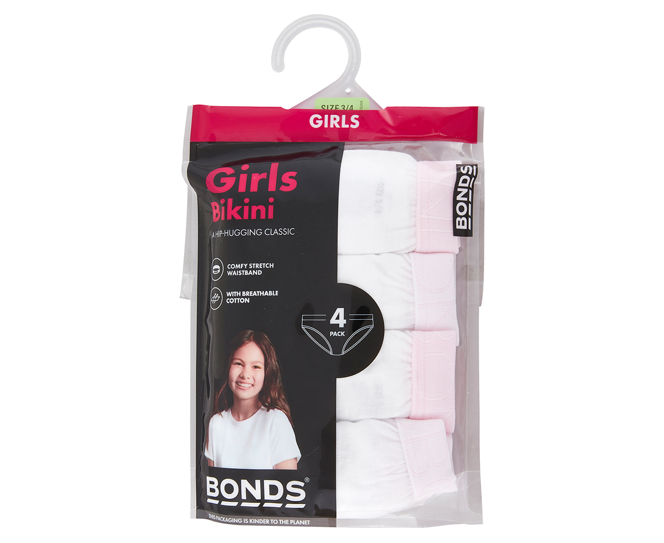 Bonds Girls Bikini Briefs 4 Pack