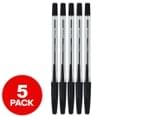 5 x Pilot Medium Ballpoint Pen - Black 1