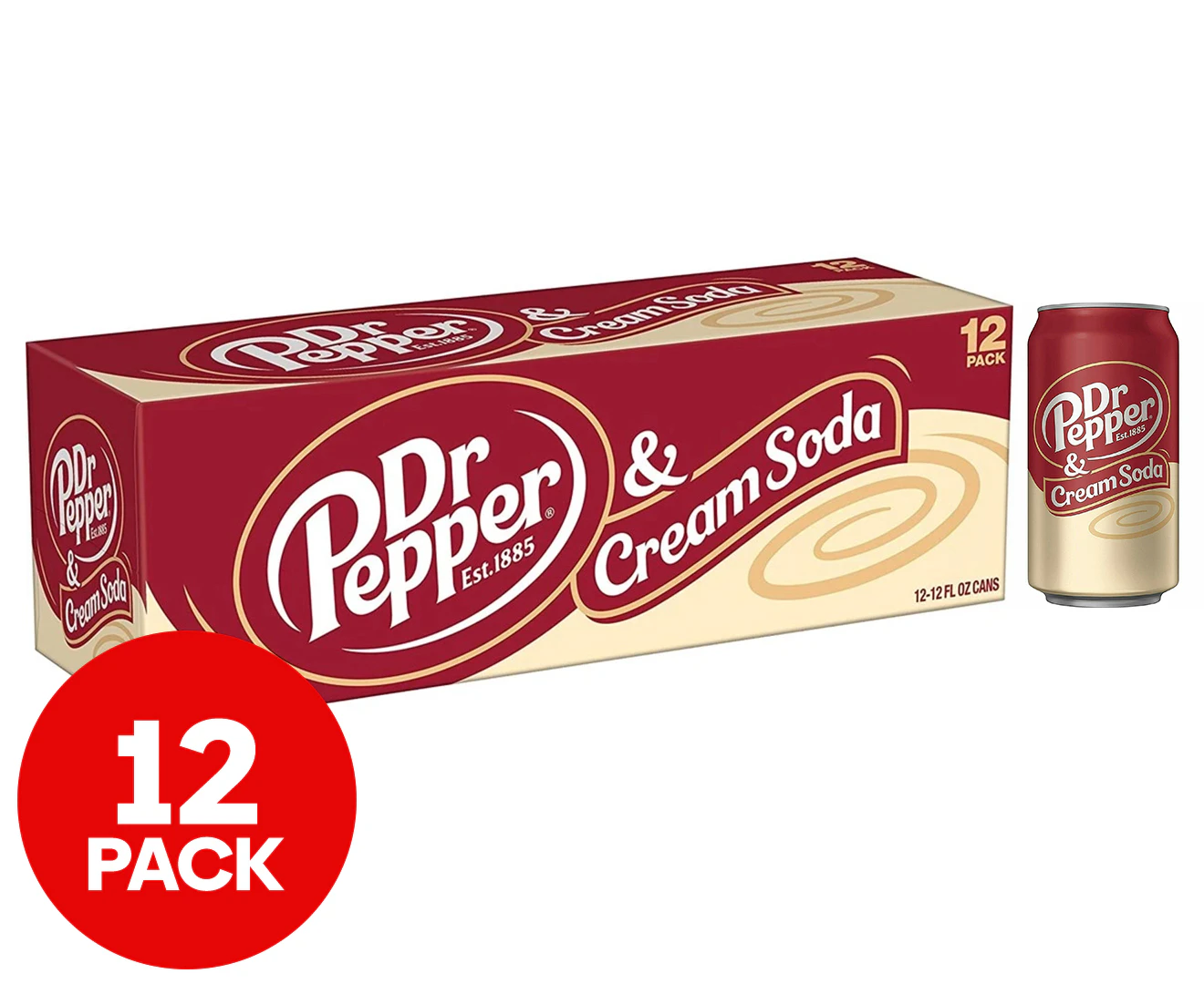 Dr Pepper Strawberries & Cream 355ml 12 Pack