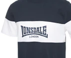 Lonsdale Men's Billiter Tee / T-Shirt / Tshirt - Spliced Navy