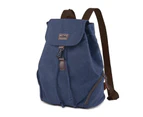 AtailorBird Women Backpack Anti-theft Canvas Small Vintage Rucksack Shoulder Bag Blue