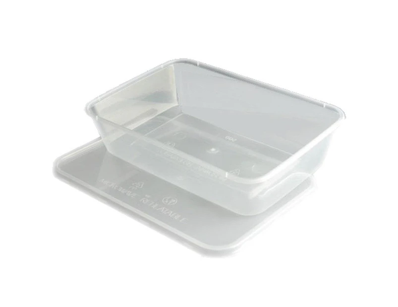 650ml (Medium) | 600 Pcs Take Away Containers & Lids Disposable | Plastic Food Container