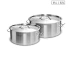 SOGA Stock Pot 14L 32L Top Grade Thick Stainless Steel Stockpot 18/10 1