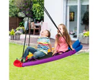 Costway 100cm Kids Tree Swing Seat Flying Saucer Swing Hammock Chair w/Pillow & 4 Handles, Outdoor Playground Yard Garden Toy, Xmas Gift