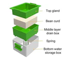 Tofu Automatically Drainage Box Removes Moisture From Tofu Press Marinating Dish - White Green