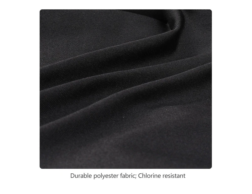 (Large, Black/Red) - Baleaf Men's Durable Training Polyester Jammer Swimsuit
