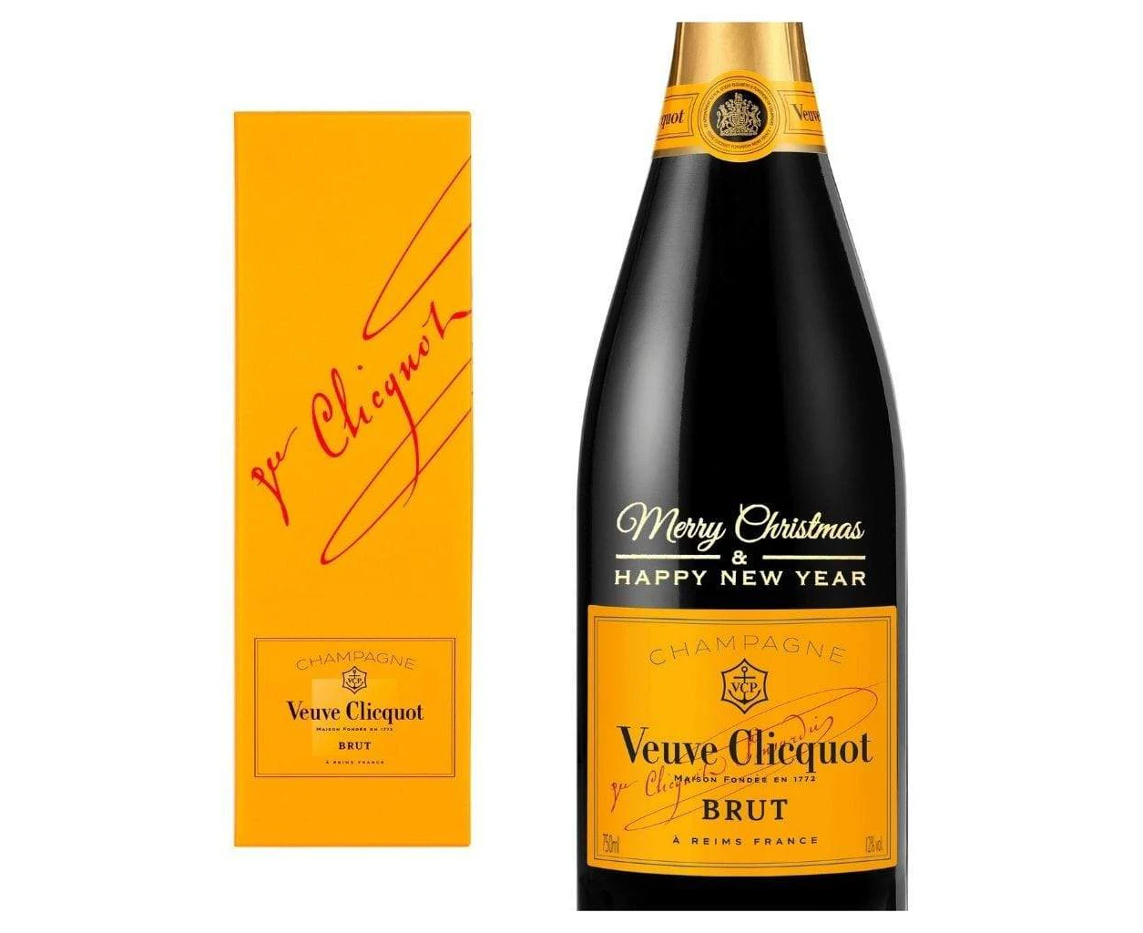 Christmas Edition Veuve Clicquot Yellow Label 750ml - Gift Boxed