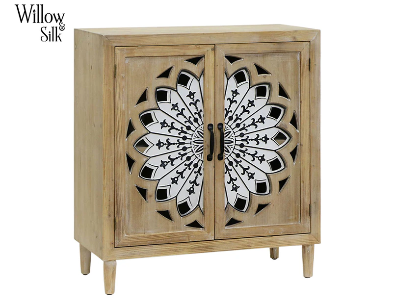 Willow & Silk Emporium Mandala Fleur Double Door Cabinet