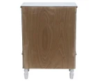 Willow & Silk Hamptons Panel Double Door & Drawer Cabinet