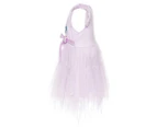 Gem Look Girls' Unicorn Shredded Tulle Dress - Lilac