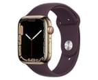 Apple Watch Series 7 (GPS + Cellular) 45mm Gold Stainless Steel Case with Cherry Sport Band 1