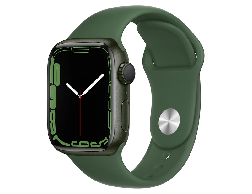 Apple Watch Series 7 (GPS) 41mm Green Aluminium Case with Clover Sport Band