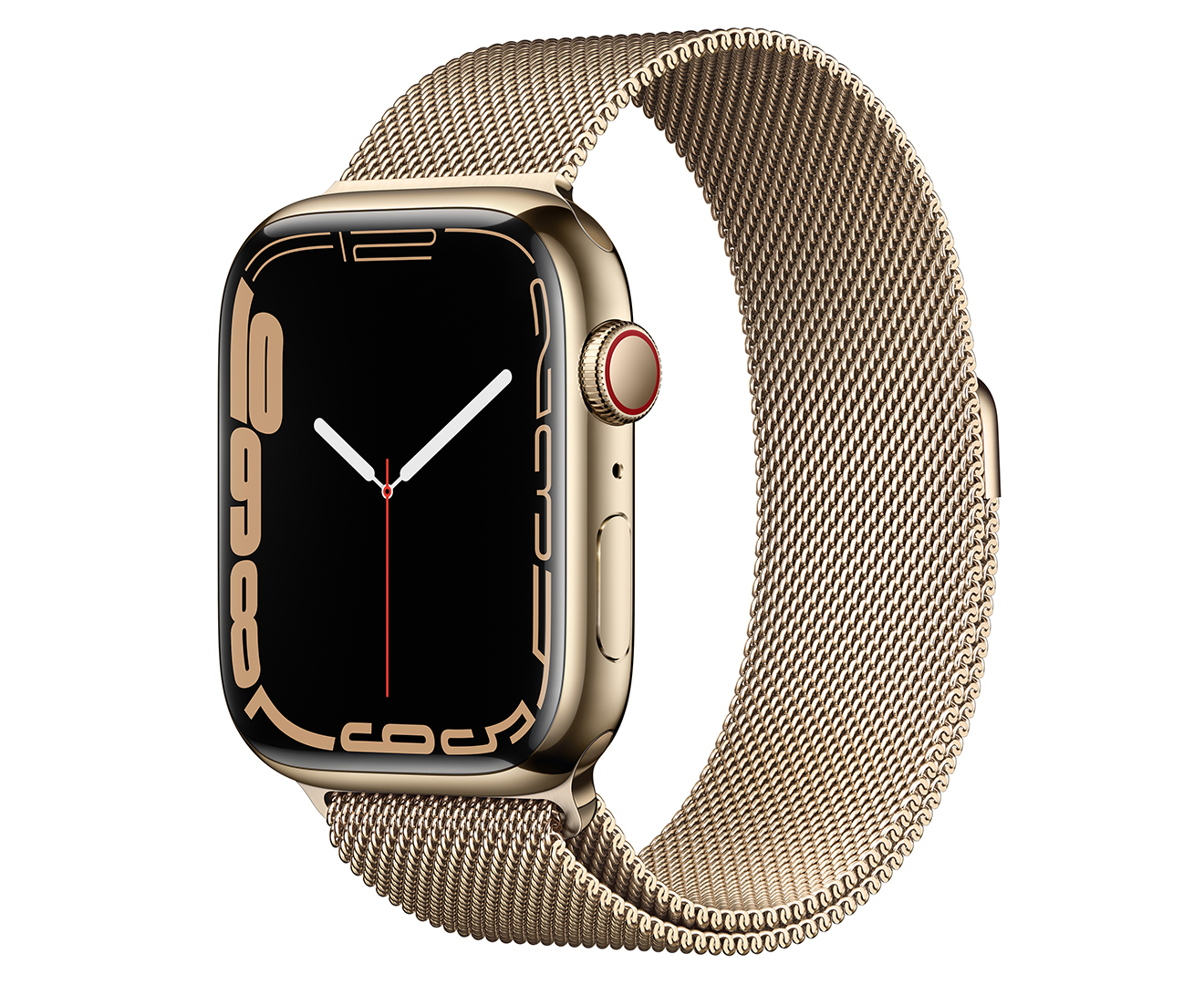 Apple Watch Series 7 (GPS + Cellular) 45mm Gold Stainless Steel Case ...