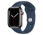 Apple Watch Series 7 (GPS + Cellular) 45mm Graphite Stainless Steel Case with Abyss Blue Sport Band video