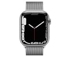 Apple Watch Series 7 (GPS + Cellular) 45mm Silver Stainless Steel Case with Silver Milanese Loop 2