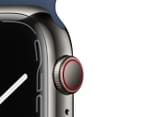Apple Watch Series 7 (GPS + Cellular) 45mm Graphite Stainless Steel Case with Abyss Blue Sport Band 3