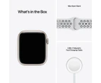 Apple Watch Nike Series 7 (GPS) 45mm Starlight Aluminium Case with Pure Platinum/Black Nike Sport Band