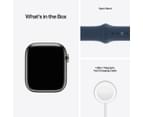 Apple Watch Series 7 (GPS + Cellular) 45mm Graphite Stainless Steel Case with Abyss Blue Sport Band 9