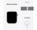 Apple Watch Series 7 (GPS + Cellular) 45mm Silver Stainless Steel Case with Silver Milanese Loop 10