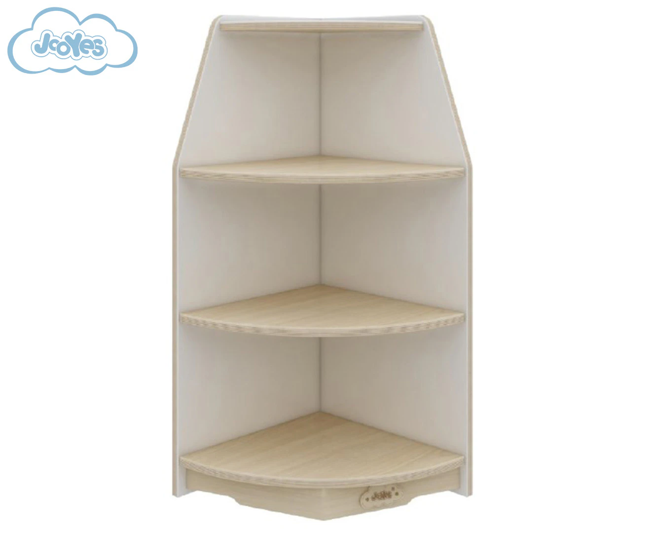 Jooyes Goteborg Kids 3 Tier Corner Shelf Wooden Storage Cabinet