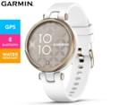 Garmin Women's 34.5mm Lily Silicone Smart Watch - Cream Gold/White 1