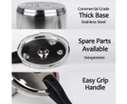 2X 4L Commercial Grade Stainless Steel Pressure Cooker
