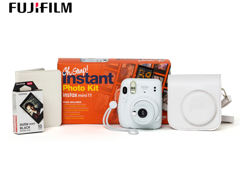 Fujifilm Oh Snap! Instax Mini 11 Instant Photo Kit - Ice White