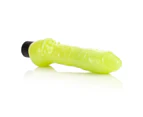 Glow In The Dark Jelly Penis Vibrator Green