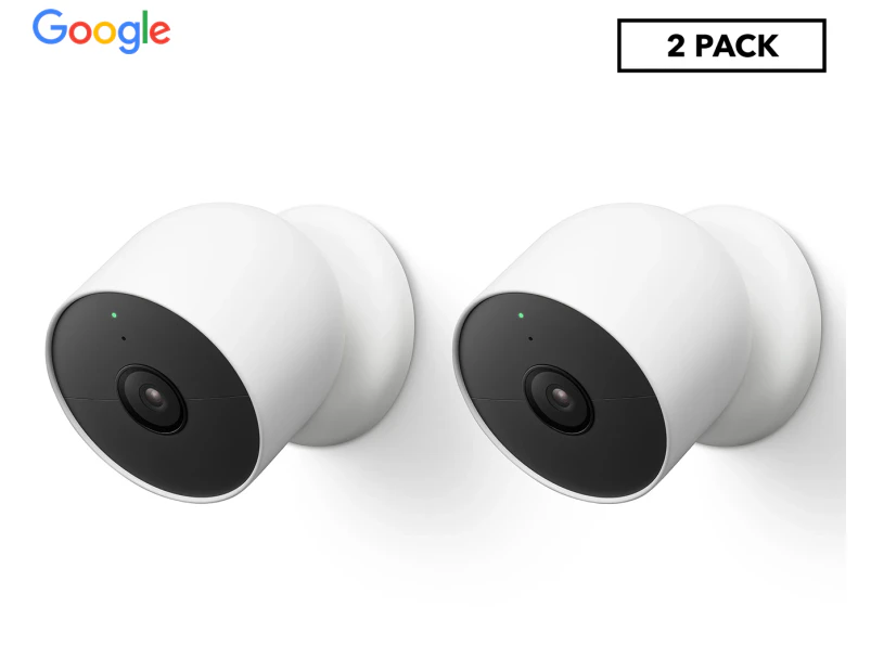 Google GA01894-AU Nest Cam Wireless Security Camera 2-Pack | M