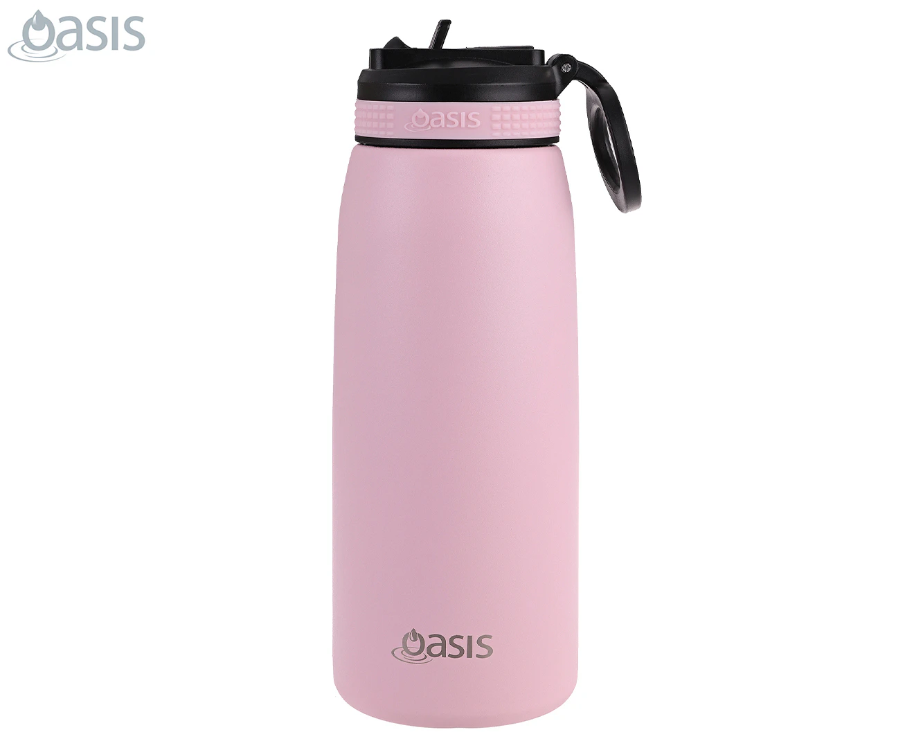 Oasis 780mL Double Walled Insulated Sports Bottle w/ Flip-Up Spout - Carnation